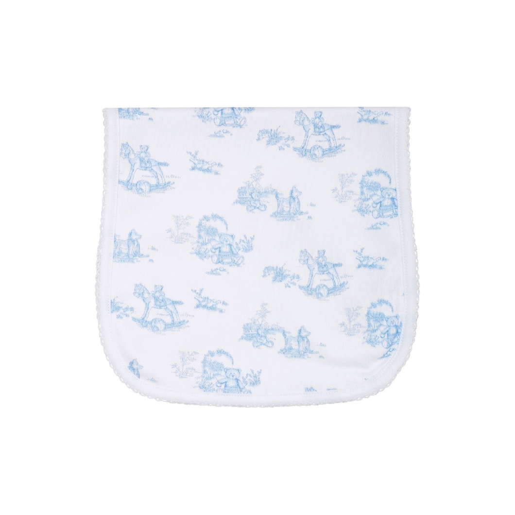 Blue Toile Burp Cloth