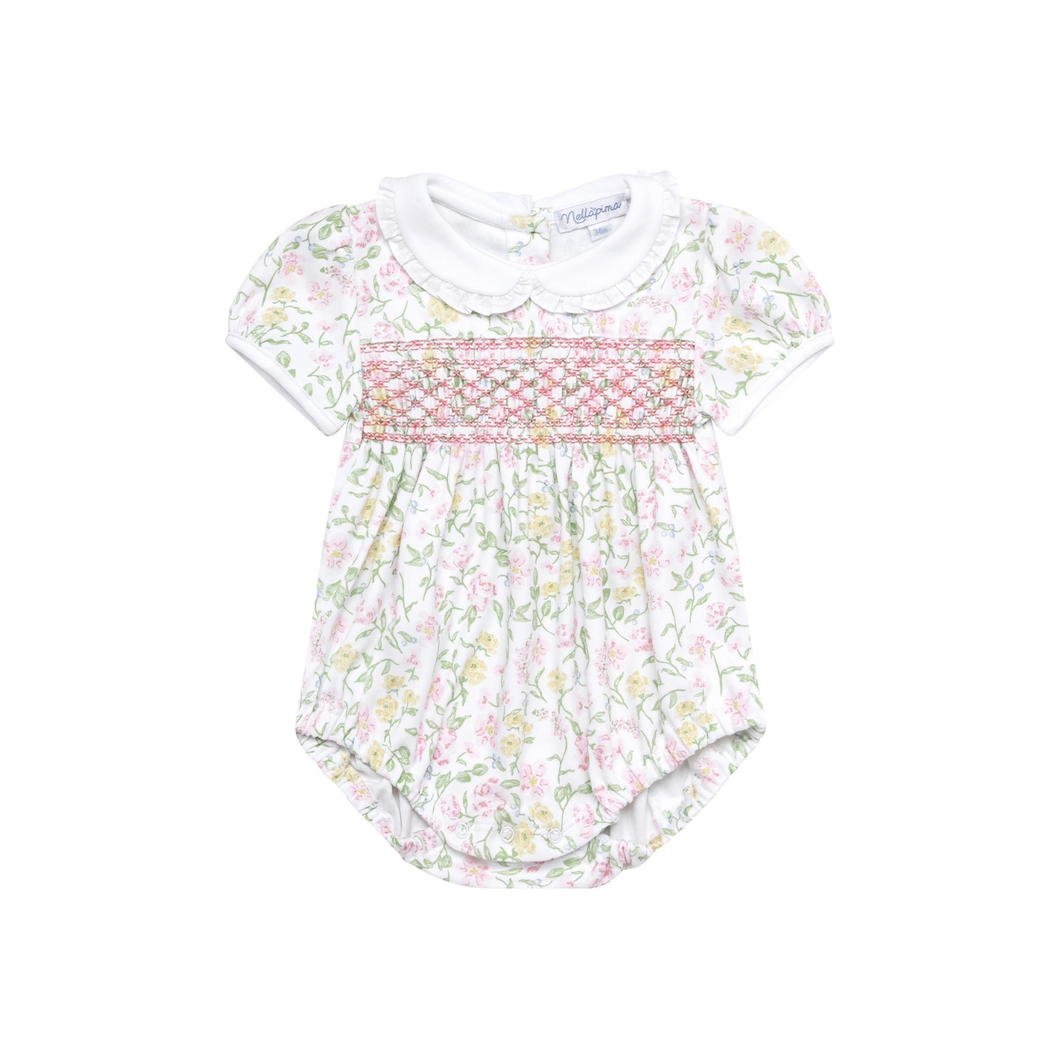 Berry Wildflower Smocked Bubble