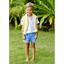 Load image into Gallery viewer, Shaefer Shorts Knit - Barbados Blue/ Worth Ave White
