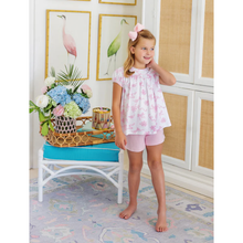 Load image into Gallery viewer, Puff Sleeve Dowell Day Top- Never Too Many Bows/ Palm Beach Pink

