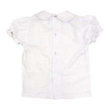 Load image into Gallery viewer, Girls Woven SS Button Back Shirt -White

