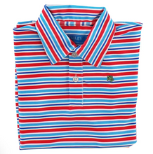 Load image into Gallery viewer, Liberty Short Sleeve Stripe Henry Performance Polo
