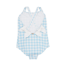 Load image into Gallery viewer, Taylor Bay Bathing Suit- Buckhead Blue Gingham/ Worth Avenue White
