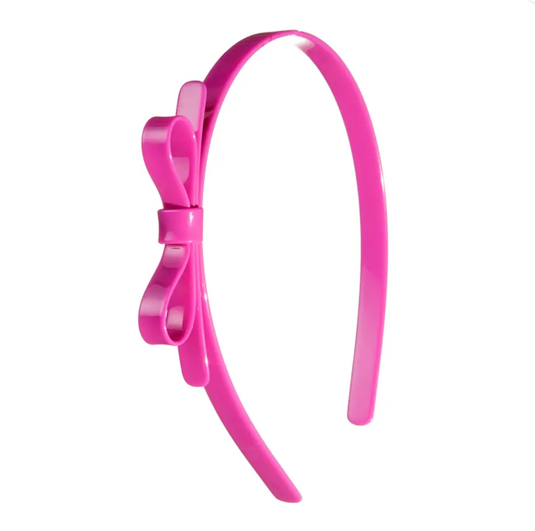 Thin Bow Pink Headband