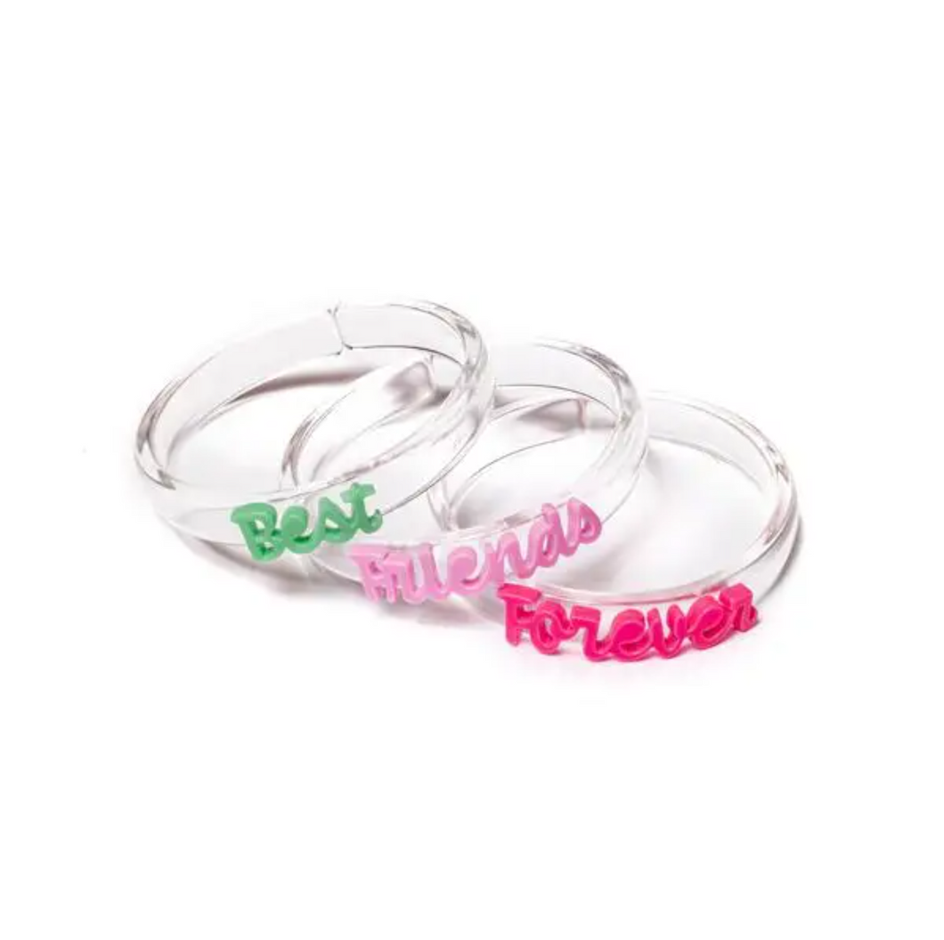 Best Friends Forever Green Pink Bangles