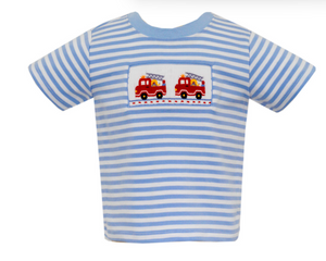 Firetruck Smocked Boys T-Shirt