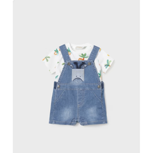 Load image into Gallery viewer, Animal Demin Dungaree Set
