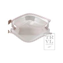 Load image into Gallery viewer, Roadie Large Zip Pouch Pimlico Stripe Pink
