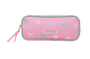 Peyton Pencil Pouch- Recess Ribbons w/ Palm Beach Pink/ Beale Street Blue