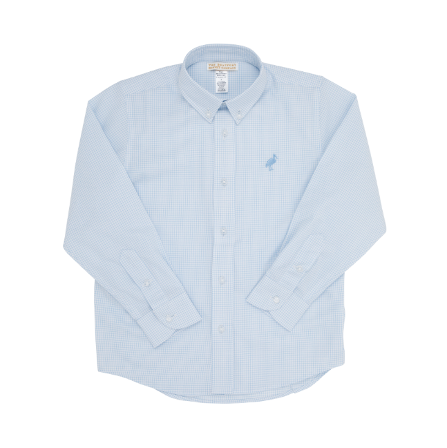 Dean's List Dress Shirt- Barrington Blue Mini Windowpane/ BB