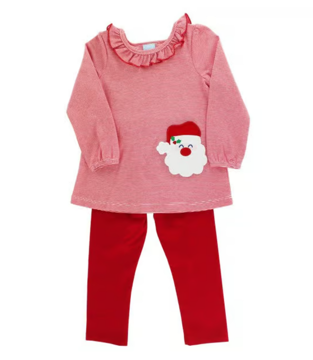 Santa Tunic & Red Leggings Set