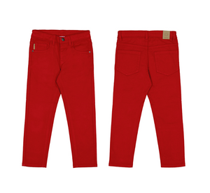 5 Pocket Slim Fit Basic Pant - Mars Red