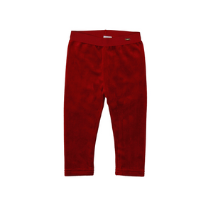 Basic Velvet Leggings- Cherry