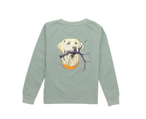 Antler Lab LS Logo Tee - Sage