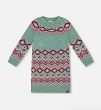 Load image into Gallery viewer, Jadeite Norwegian Jacquard Knitted Dress
