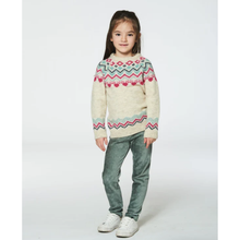 Load image into Gallery viewer, Norwegian Jacquard Knitted Sweater in Off White
