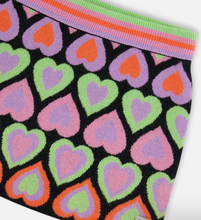 Load image into Gallery viewer, Hearts Jacquard Sweater Skirt in Multicolor
