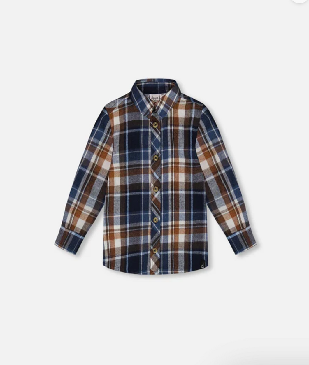 Blue & Hazel Plaid Button Down Shirt