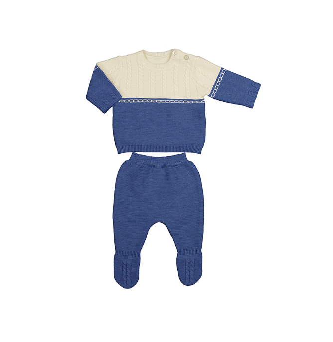 Knit Leg Warmer Set- Mid Blue