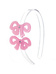 Bows Fancy Double Satin Pink Headband