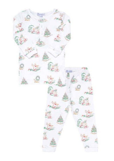 Boy Christmas Toile Pajamas