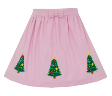 X-mas Tree Skirt- Pink Cord