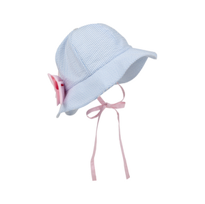 Pippa Petal Hat- Breakers Blue Seersucker/ PBP