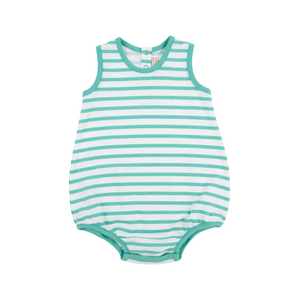 Patton Play Bubble Pima- Turks Teal Stripe/ Turks Teal