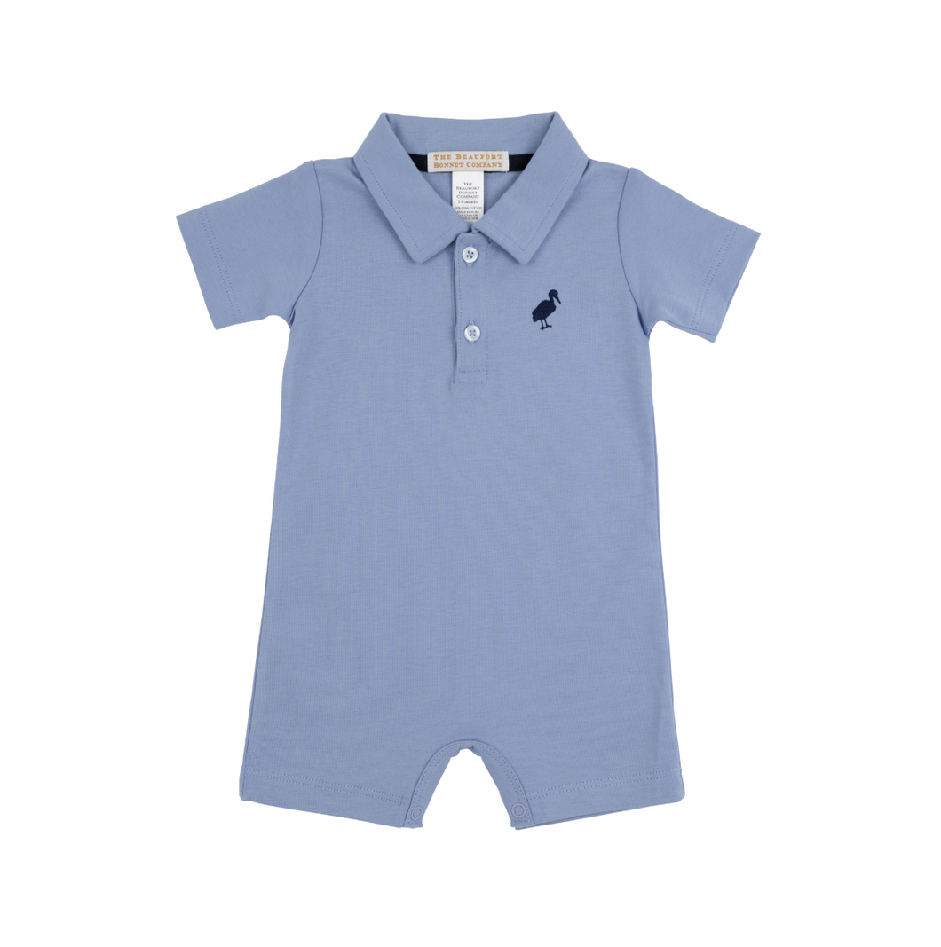 Sir Propers Romper- Park City Peri/ Nantucket Navy