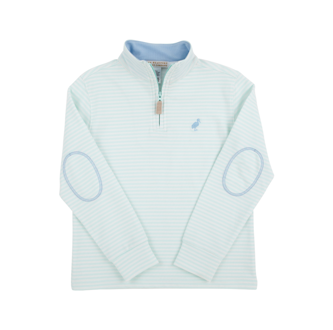 Hayword Half-Zip- Sea Island Seafoam Stripe/ BSB