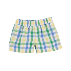 Sheffield Shorts Woven- Polo Field Plaid/ Barbados Blue