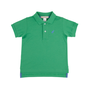 Prim & Proper Polo SS- Kiawah Kelly Green/ Barbados Blue