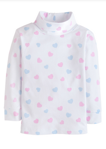 Printed Turtleneck - Hearts