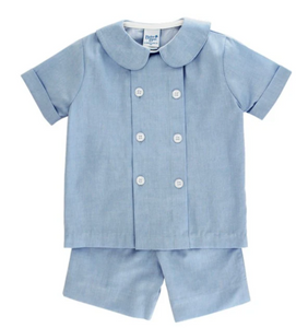 Dressy Short Set- Chambray