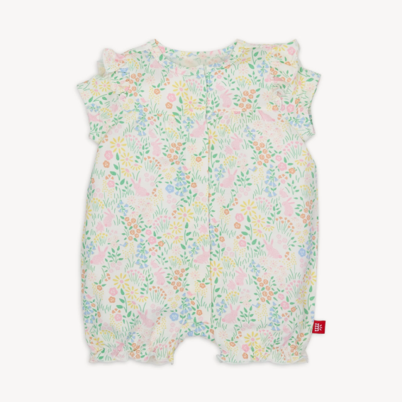 Hoppy Garden Modal Ruffle Sleeve Romper