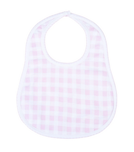 Baby Checks Pink Bib