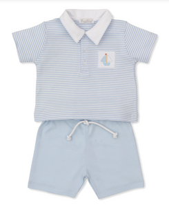 Saturday Regatta Bermuda Set- Blue Stripe