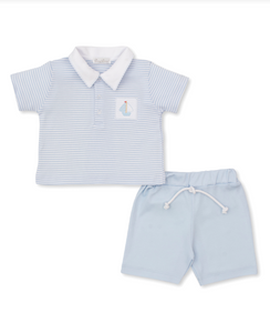 Saturday Regatta Bermuda Set- Blue Stripe