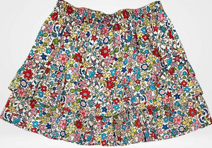 Kendall Floral Tiered Ruffle Skirt