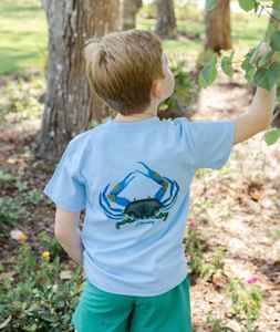 Crab Logo Tee- Bayberry