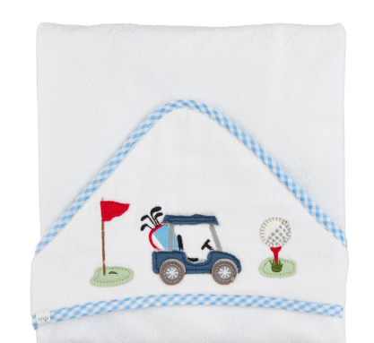 Golf Hooded Towel- Blue