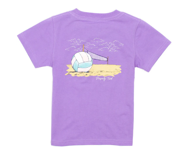 Sandy Serve Logo Tee SS- Light Purple