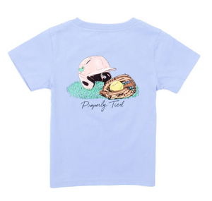 Softball Logo Tee SS- Light Blue