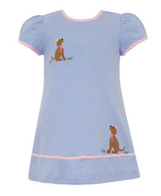Load image into Gallery viewer, Labs A-line SS Dress- Periwinkle Stripe
