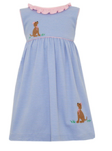 Load image into Gallery viewer, Labs S/less Dress- Periwinkle Stripe
