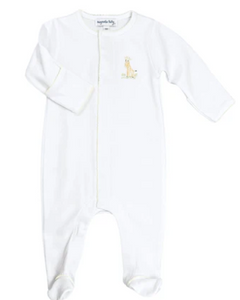 Vintage Giraffe Footie-Yellow