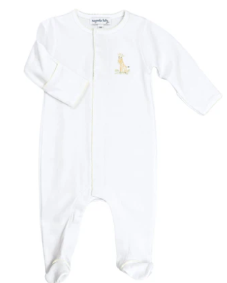 Vintage Giraffe Footie-Yellow
