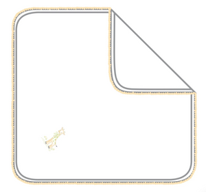 Vintage Giraffe Receiving Blanket-Yellow