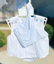 Load image into Gallery viewer, Sailboat Embroidered Diaper Set w/ Hat- Blue
