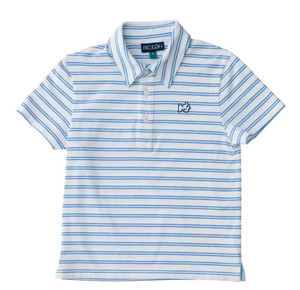 Heathered Polo S/S-Marina Stripe
